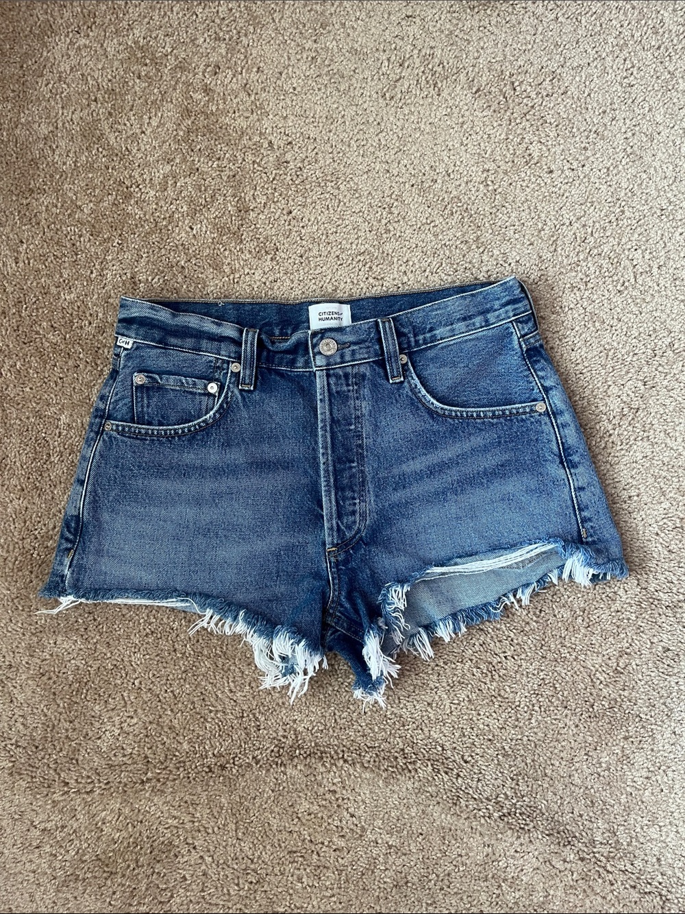 Citizens of Humanity Premium Vintage Button Fly Cut Off Shorts